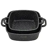 Набір квадратних каструль Kamille 5 предметів з прихватками, фото 8