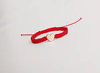 Дитячий плетений браслет-оберіг (червона нитка) PinkHeart