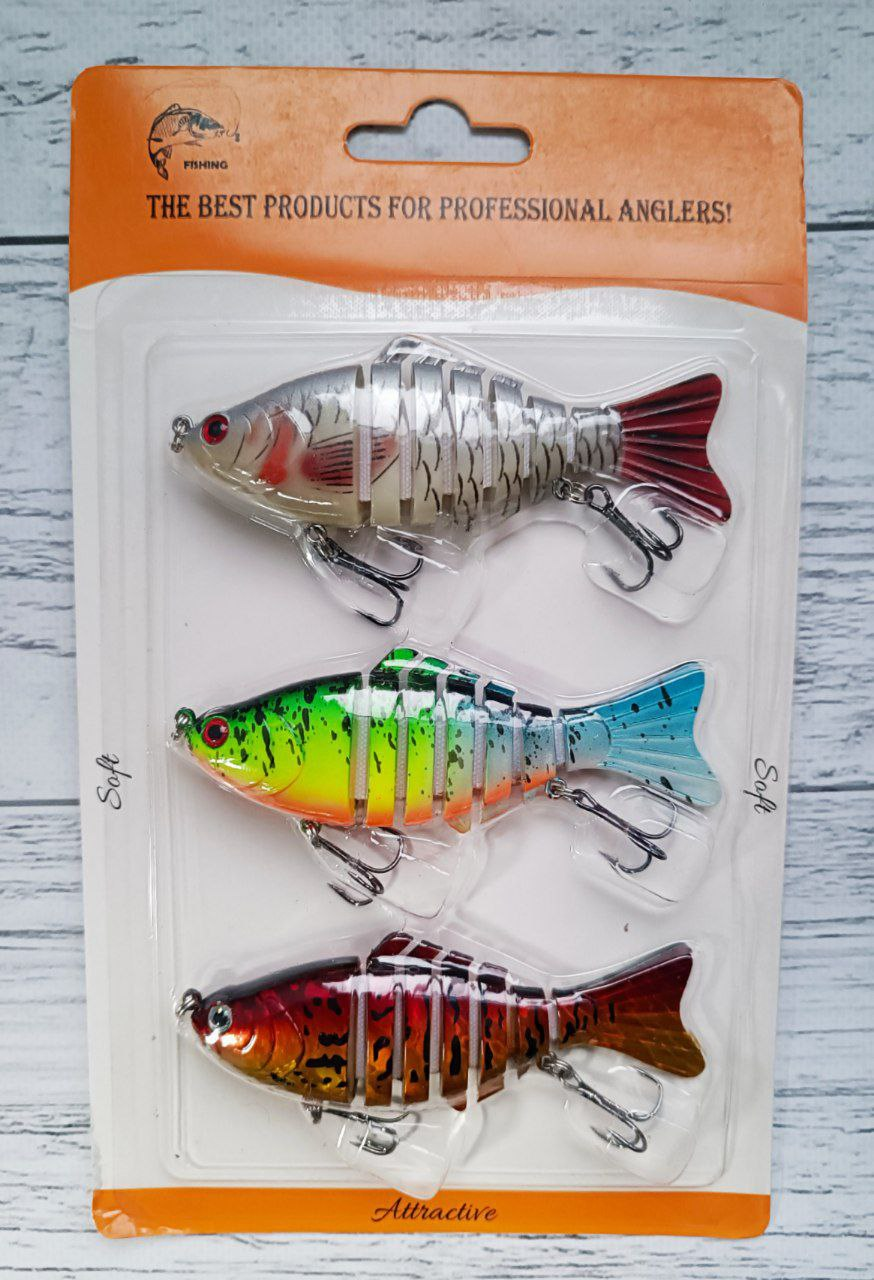 Набір Воблерів SwimBait (свімбейт) 100 мм / 15 гр 3шт