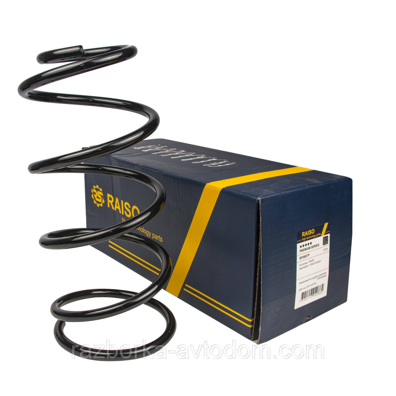 Пружина передня Raiso (Швеція) Ford Focus II 1.4/1.6, Форд Фокус 2 2004 - #SF086TP UANNXLK17