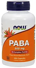 NOW Foods ПАБК (PABA) 500 мг 100 капсул