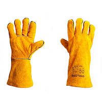Перчатки Долони /пар/ D-FLAME краги сварочные,спилковые,желтые с подкладкой,манжет крага,р10