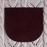 Клапан для в'язаної сумки. Бордовий пітон, фото 2