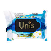 Влажные салфетки 25 шт с экстрактом ромашки для кожи рук и тела UNIS 331857 в упаковке 3 шт