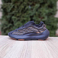 Мужские демисезонные кроссовки Adidas Yeezy 700 V3 (черные с оранжевым) стильные кроссы 11120 Адидас