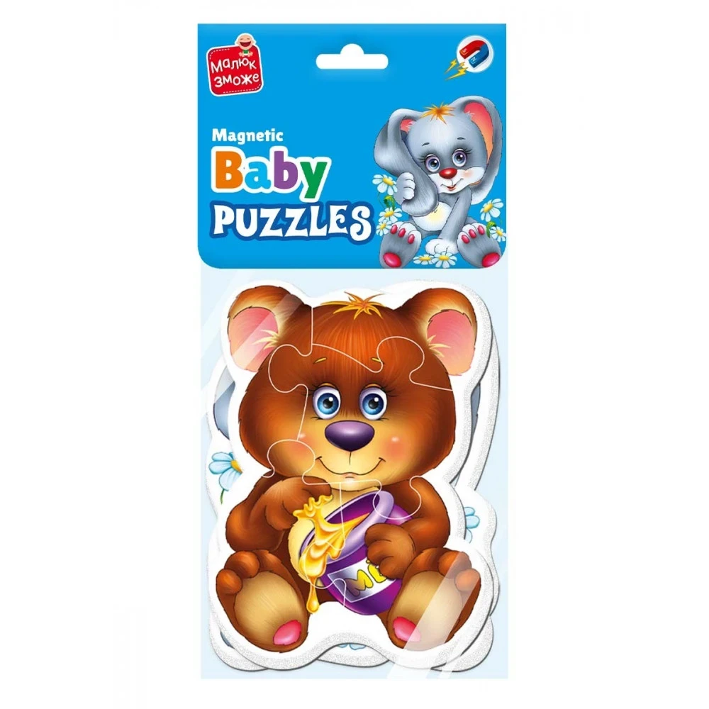 Гра розвиваюча Vladi Toys магнітні бейбі пазли "Лісові жителі" (Укр) (VT3208-17), фото 1