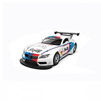 Машинка игрушка для мальчика моделька открываются двери капот Автомодель - BMW Z4 GT3 (белый)