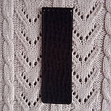 Клапан вузький із тисненням. Колір "Сірий Пітон", фото 3