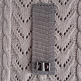 Клапан вузький із тисненням. Колір "Сірий Пітон", фото 2