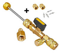 Ключ-перехідник для заміни золотніка ніпеля під тиском з портами 1/4" та 5/16"