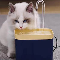 Поилка фонтан для кошек и собак 1.5 Л с фильтром Pet Water FOUNTAIN Синій