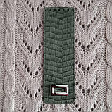 Клапан вузький із тисненням. Колір "Зелений Пітон", фото 2