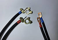 Комплект кабелей для подключения автомобильных АКБ к инвертору 1м, M8, медь, сечение 10мм