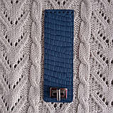 Клапан вузький із тисненням. Колір "Синій Пітон", фото 2