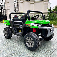 Детский электромобиль Грузовик-Джип M 5026EBLR-5(24V) двухместный с музыкой, светом и лопаткой / зеленый