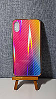 Жорсткий чохол TPU+Glass для iPhone X iPhone XS Pink