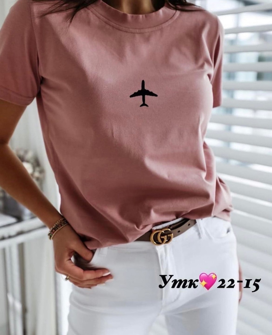 Жіноча футболка літня «Літак»