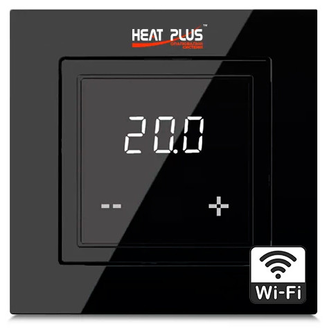 Терморегулятор для теплої підлоги програмований з Wi-fi Heat Plus М1.16 (чорний)