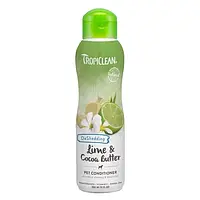 Кондиционер TropiClean Lime & Cocoa для увлажненной кожи и снижение линьки для собак и котов, 355 мл