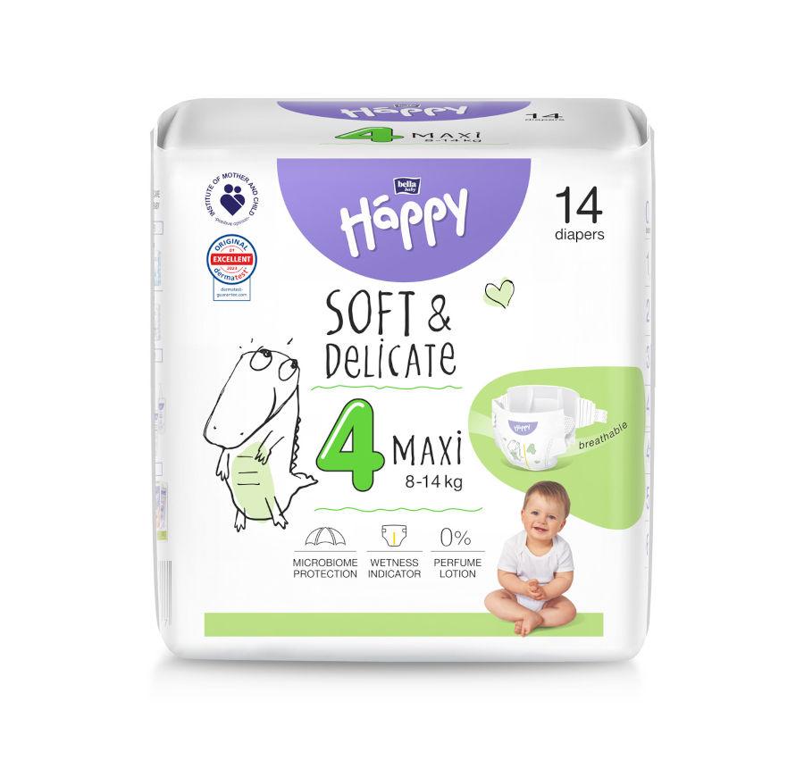Підгузки дитячі Bella Baby Happy (4) Maxi 8 -14 кг, 14 шт.