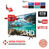 Телевізор Samsung Smart TV 55 дюймів UHD 4K/Smart TV/HDR/USB/HDMI Wi-FI Android 15.0 Андроід