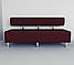 Диван прямий офісний Tobi Sho Ловіс-42 без підлокітників 1800x540x750, шкірзам Бордовий 2223, фото 2
