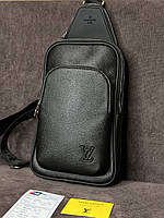 Мужская брендовая сумка "Louis Vuitton Avenue Black" (Люкс качество)