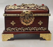Ящик для хрещення дитини з декором латуні (великий)