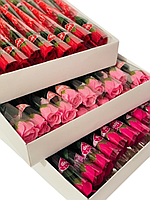 Подарункове мило для ванної у формі пелюсток троянд мильні троянди 38 шт. в пакованні