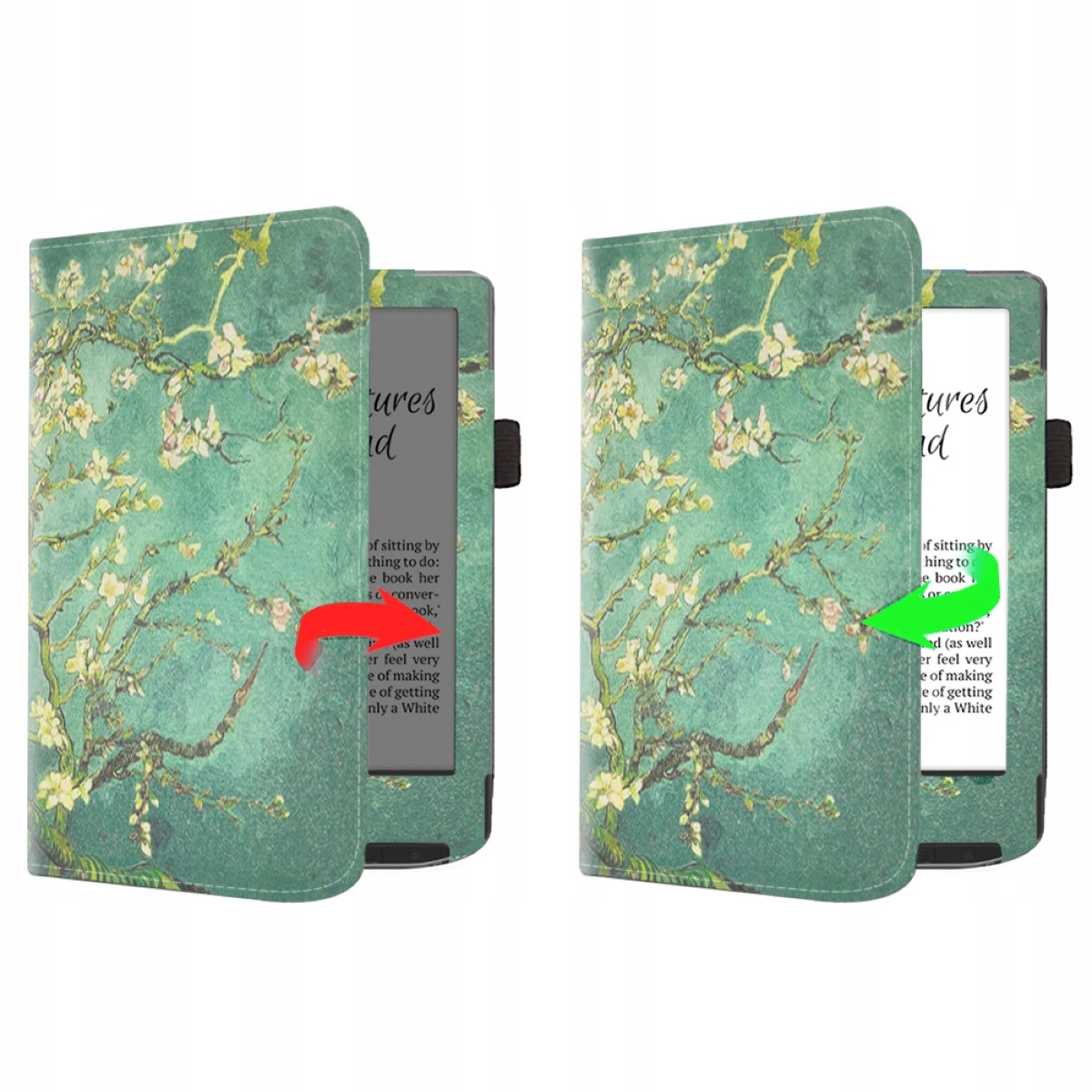 Обкладинка для електронної книги PocketBook 629 Verse Mist Grey Ван Гог "Квітучі Гілки Мигдалю"