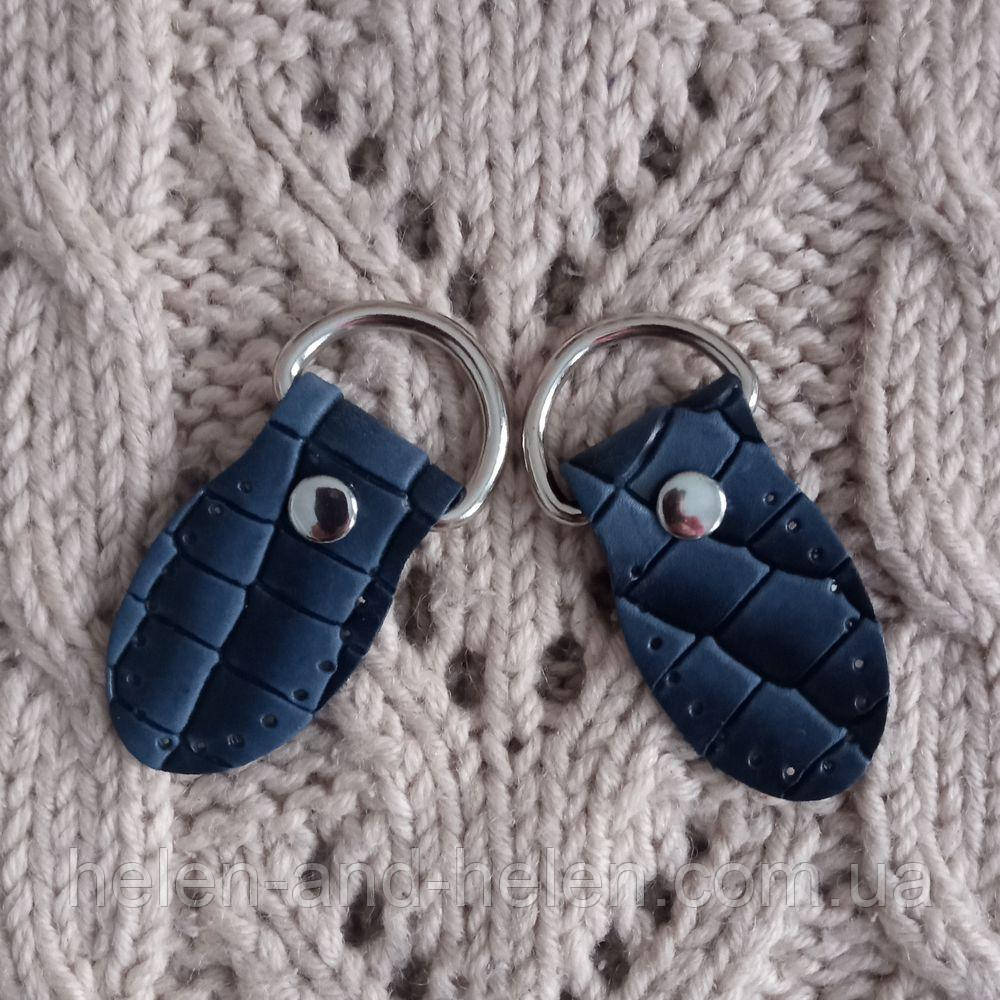 Бічні елементи з півкільцями (шлевки). Синій пітон, фото 1