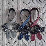 Бічні елементи з півкільцями (шлевки). Сiрий пітон, фото 2