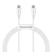 Кабель зарядный Baseus USB Type-C to Type-C USB C Superior 100 Вт 5 А 20 В 2 м White (CATYS-C02)