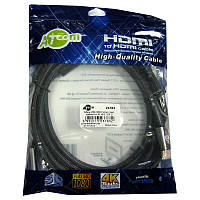 Кабель ATcom HDMI-HDMI Premium 3,0m ver2.1 ;4K;8K;60Hz в оплетке (пакет)
