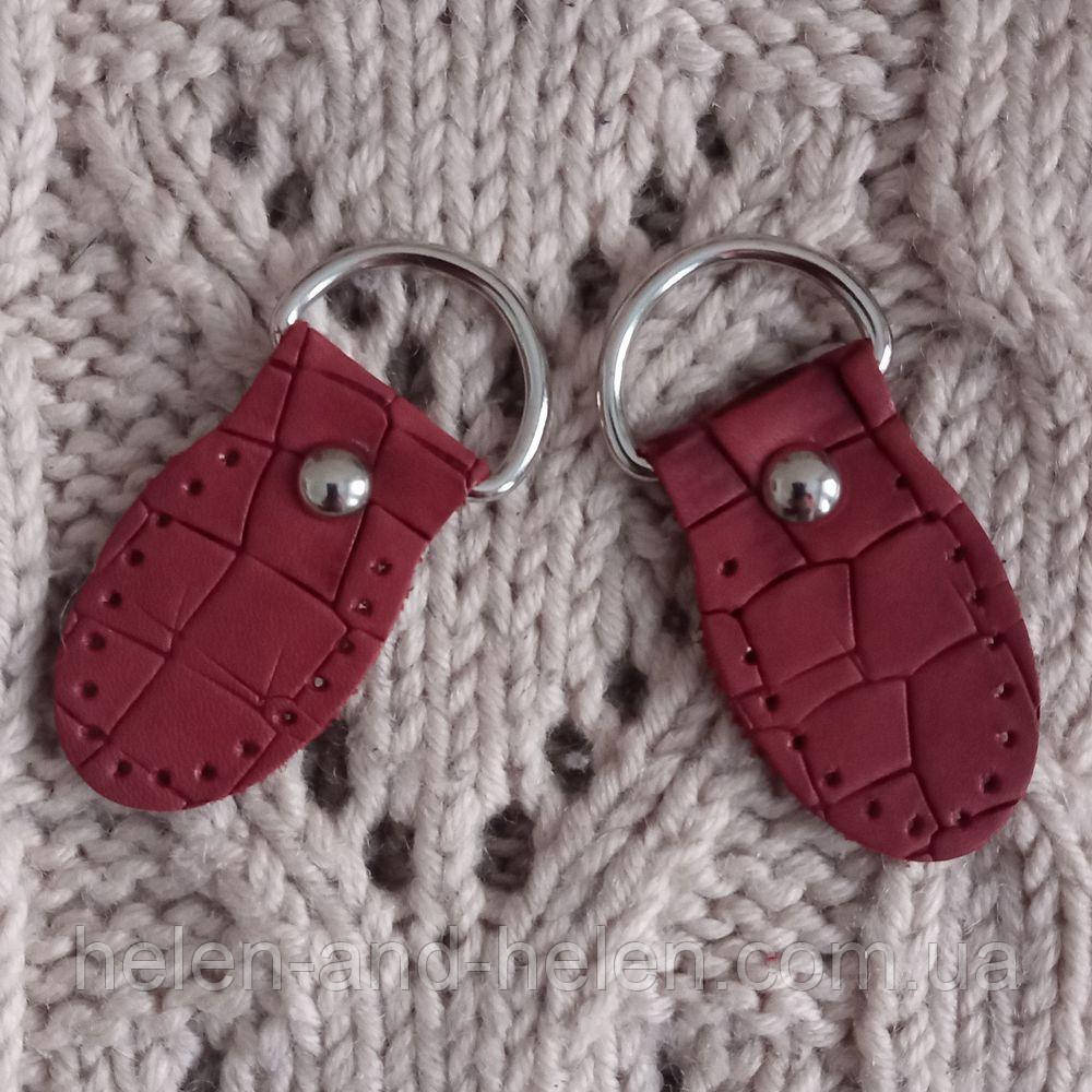 Бічні елементи з півкільцями (шлевки). Бордовий пітон, фото 1