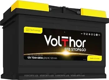 Акумулятор автомобільний VOLTHOR Asia 105 Ah (L+) (900A) EFB