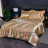 Атласное Золотое Евро постельное белье Moka Textile 200х220см