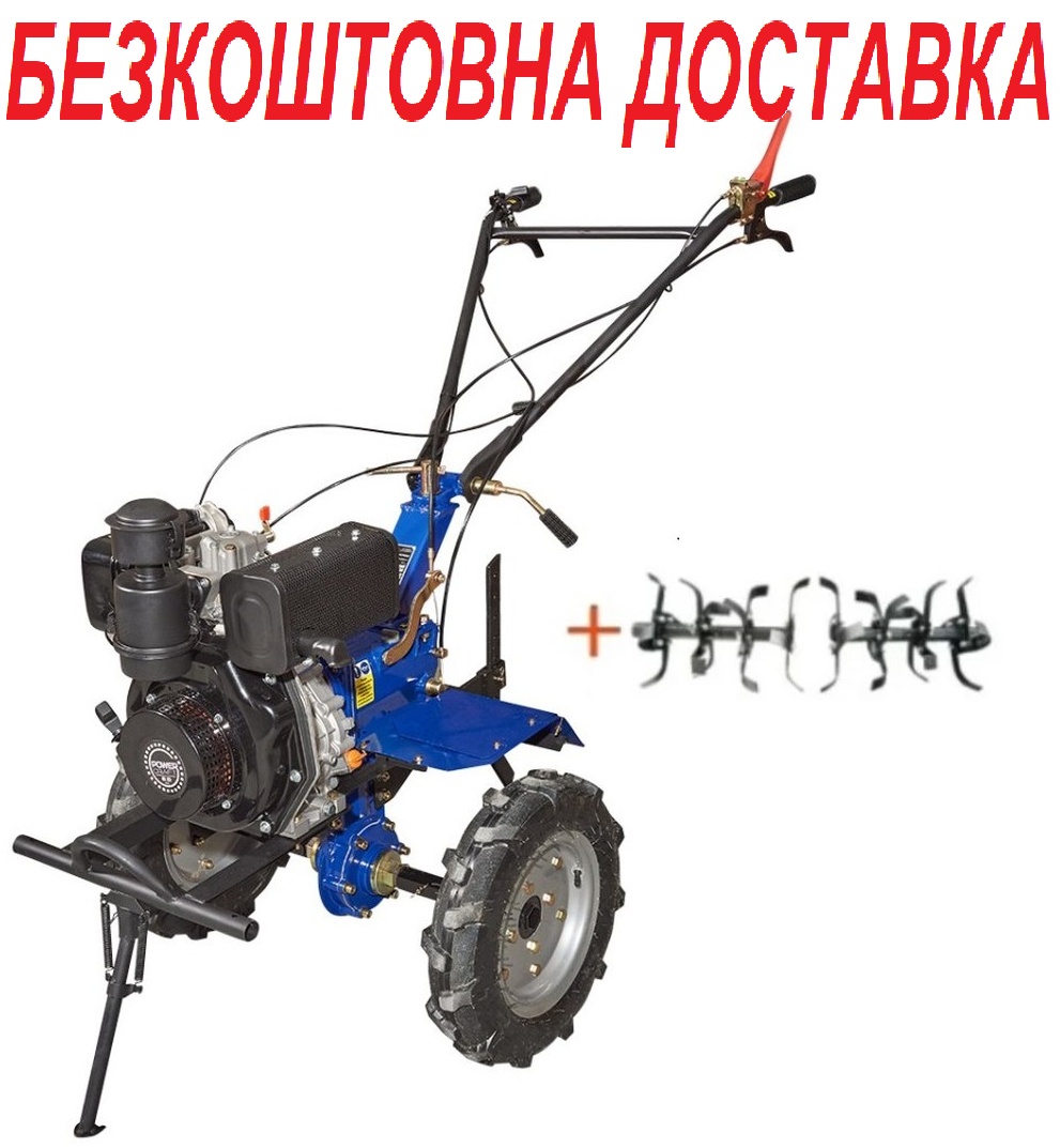 Мотоблок дизельний 6 к.с. POWERCRAFT МБ 2060Д (колеса 4.00-10), фото 1