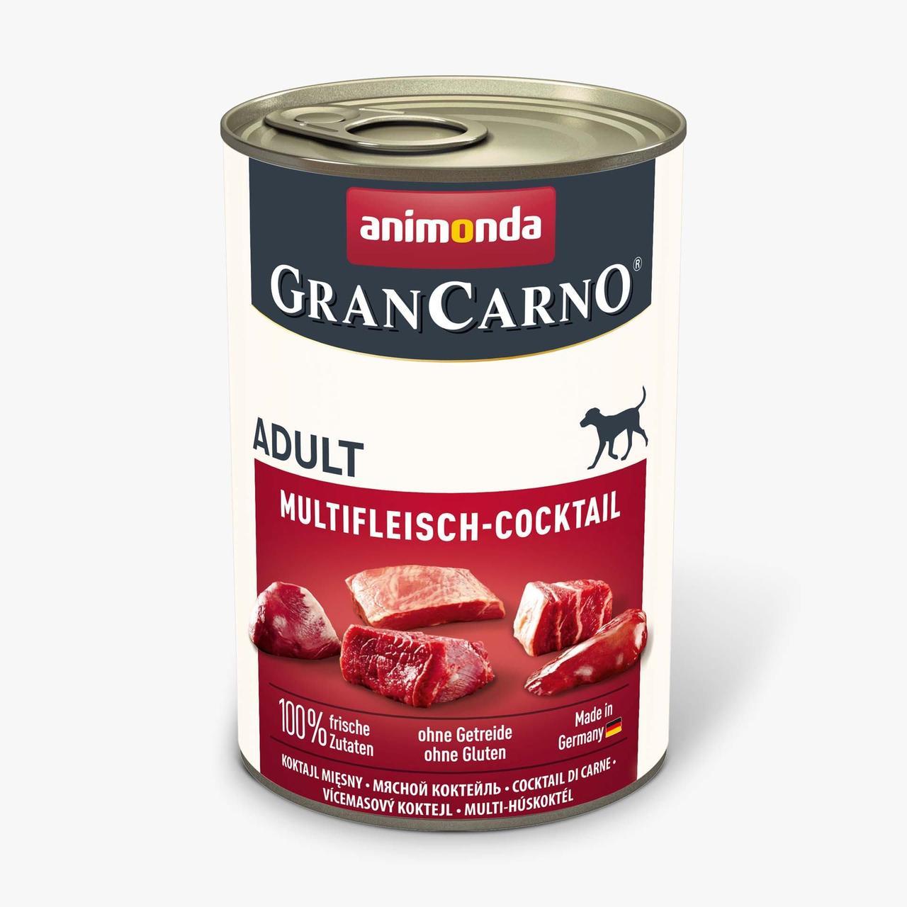 Влажный корм Animonda GranCarno для взрослых собак, мультимясной коктейль, 400 г - фото 1 - id-p2086815058