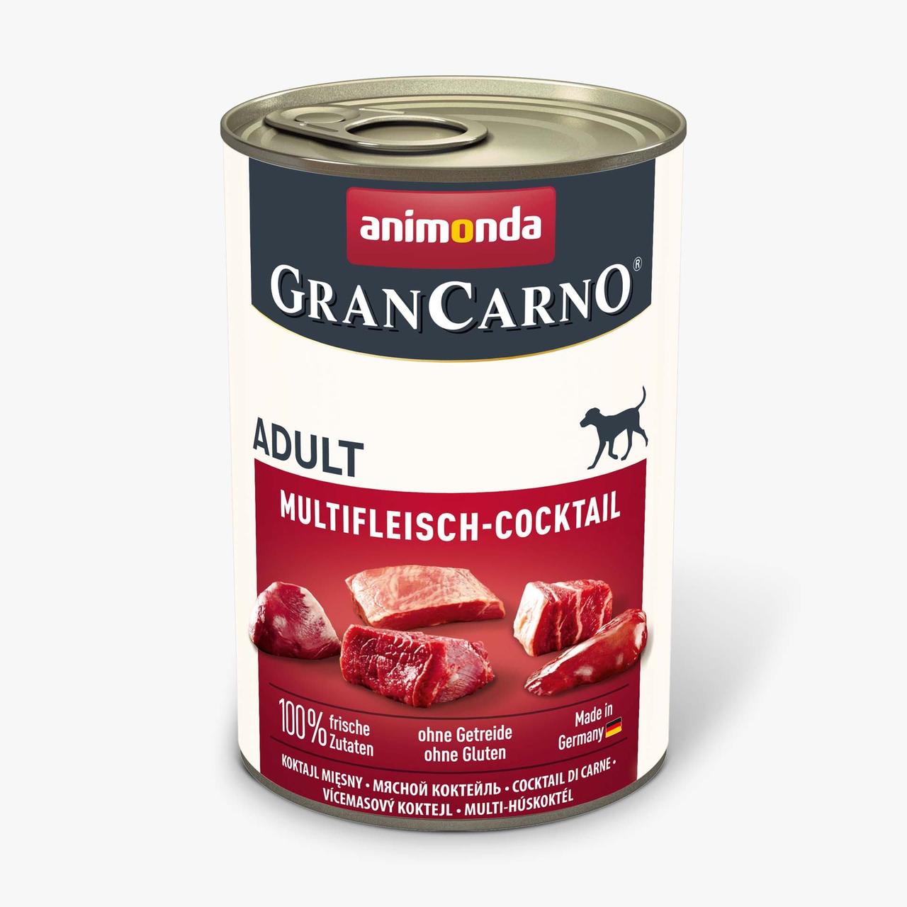 Влажный корм Animonda GranCarno для взрослых собак, мультимясной коктейль, 400 г - фото 2 - id-p2086815058