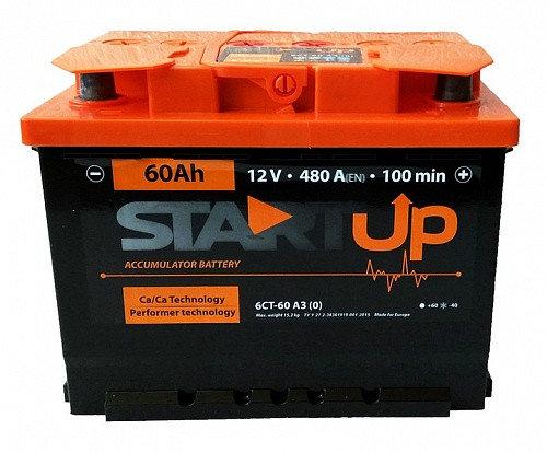 Акумулятор автомобільний STARTUP 60 Ah (L+) (480А)