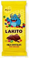 Шоколад молочный с драже Lakito Milk Chocolate With Dragees 100г Польша