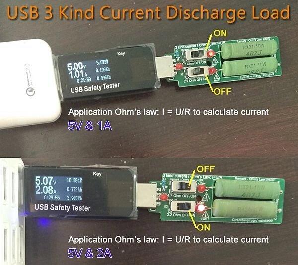 Usb тестер Juwej j7-t с нагрузочным резистором - фото 2 - id-p506763535