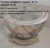 Журнальный столик +столешница стекло МС-21 Фора 700х700х500 (цвет на выбор)