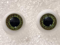 Глаза стеклянные, сфера, реалистичные. Зеленый. Диаметр 8 мм. №ГРС130