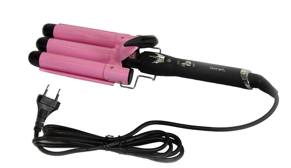 Потрійна плойка для волосся Geemy Gm-1956, щипці для завивки волосся