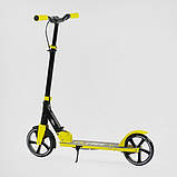 Двоколісний алюмінієвий самокат Best Scooter 36022 Shark Жовто-чорний, фото 4