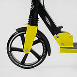 Двоколісний алюмінієвий самокат Best Scooter 36022 Shark Жовто-чорний, фото 6