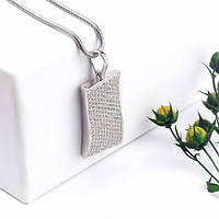 Срібний кулон Пергамент із фіанітами