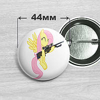 Значок Флаттершай из мультсериала My Little Pony | Fluttershy. 44мм